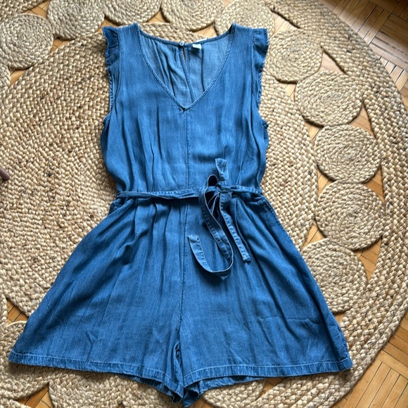 Chambray Romper - Picture 1 of 2